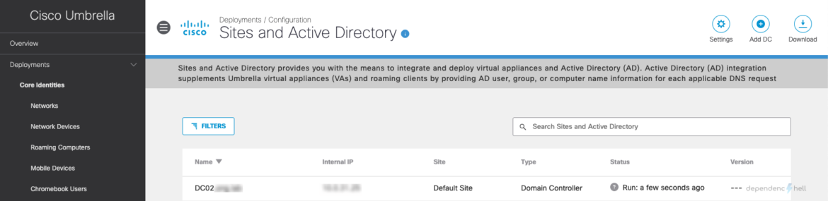 Integrating Cisco Umbrella Roaming Client with Active Directory