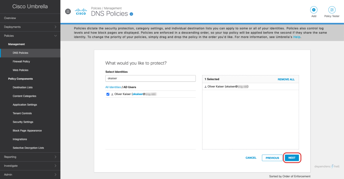 Integrating Cisco Umbrella Roaming Client with Active Directory